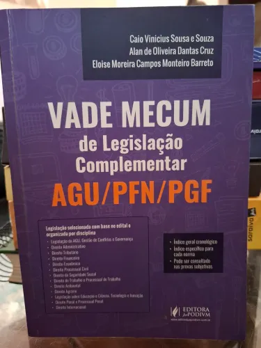 Vade Mecum de Legislação Complementar AGU/PFN/PGF