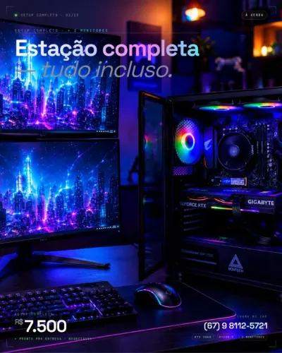 ? PC Gamer Setup Completo ? Pronto pra jogar e trabalhar!