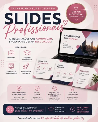 Criação ou alteração de slides para você que não tem tempo