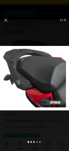 Vendo suporte com Bau 45 l.yamaha fazer 250.