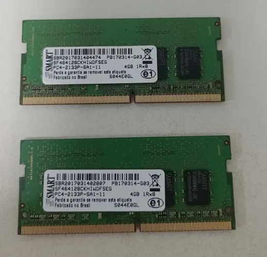 Dois pentes de Memória Ram Smart 4gb Ddr4 2133mhz Para Notebook