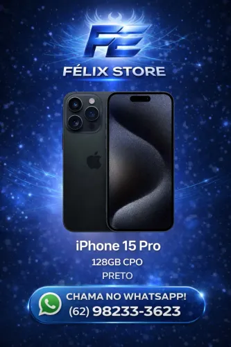 iPhone 15 Pro 128GB CPO Preto - Garantia Apple
