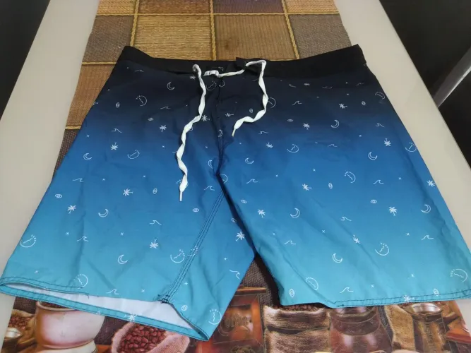 Bermuda Surf Masculina Azul Degradê Tamanho 48