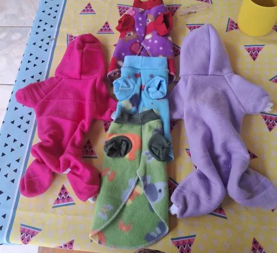 Ropinha, para cachorrinho, o tamanho  1 um comprei. Ficou grande e pequeno no meu