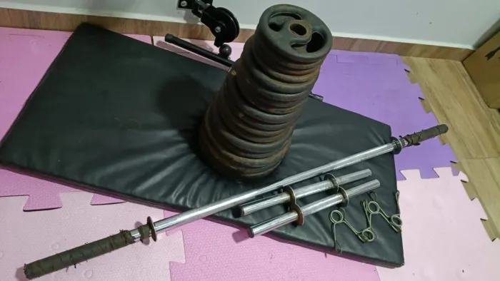 Kit anilhas treino peso academia