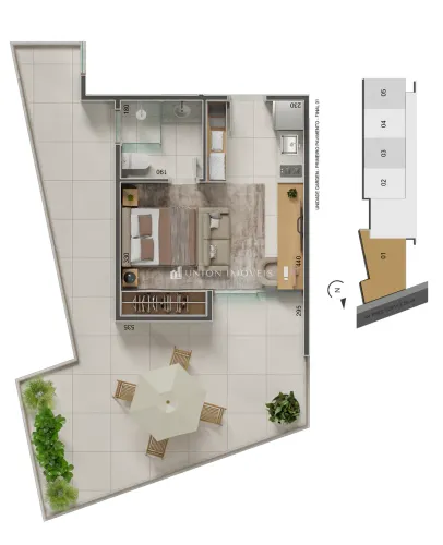 Studios à venda próximo a UFJF no bairro São Pedro em Juiz de Fora/MG.