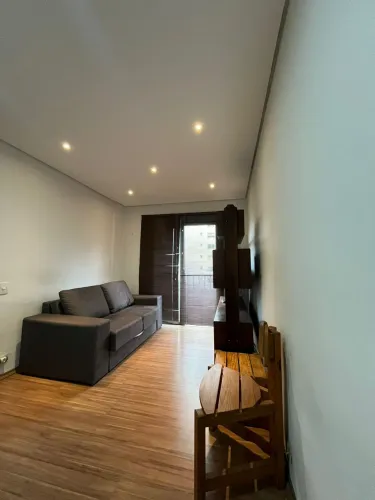 Apartamento para locação MOBILIADO - com 01 dormitório, cozinha completa, sala com varanda