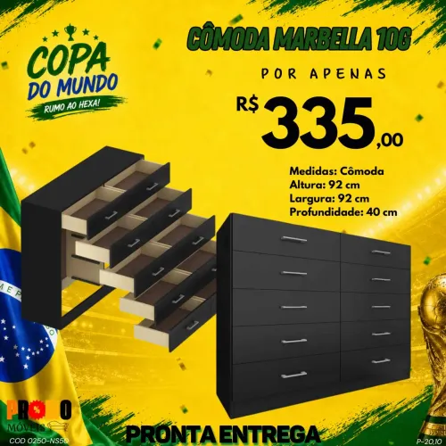 Cômoda 10 gavetas 