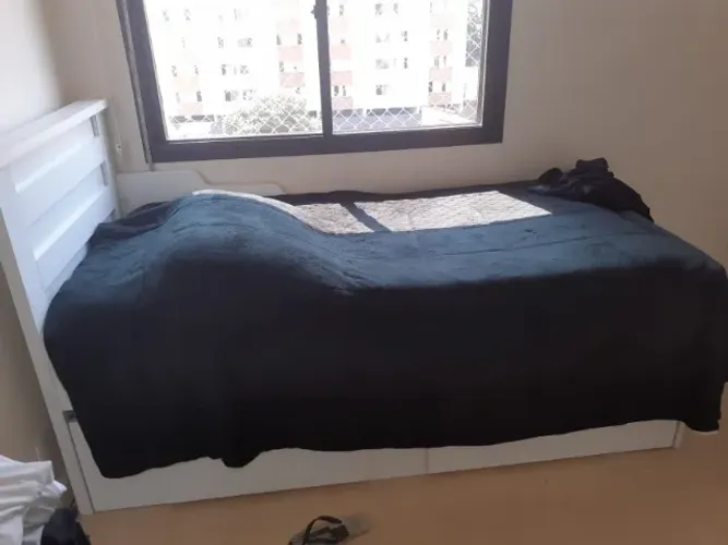 Cama Bicama Solteiro Branca Madeira Firme Como nova