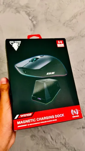 Mouse gamer + Base de carregamento Jedel Gaming