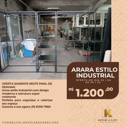 Arara estilo industrial