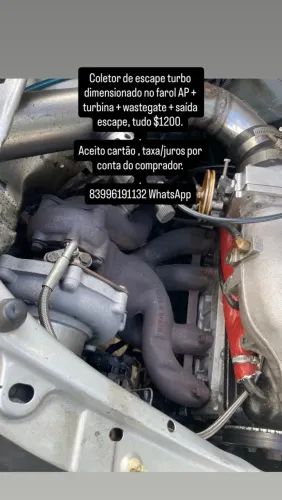 Coletor turbo ap no farol + turbina e wastegate