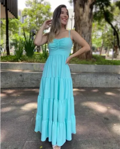 Vestido verde menta (usado somente 1 vez)