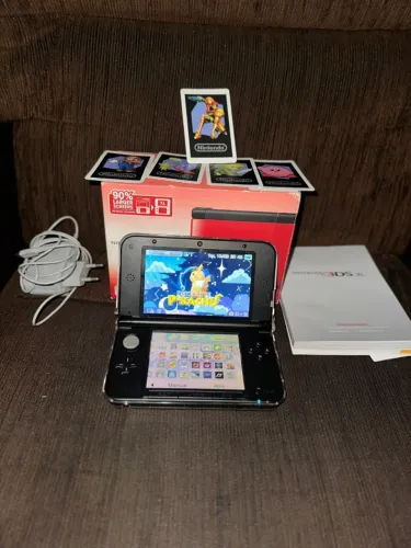 Nintendo 3DS XL 128GB Na Caixa Destravado + 250 Jogos + Capa + AR Cards + Manuais