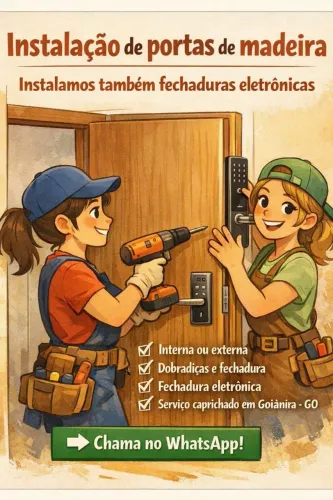 Instalação de Portas de Madeira e Fechadura Eletrônica 