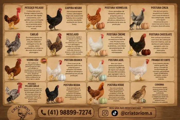 Frangos/frangas postura, pintinhos de 1dia