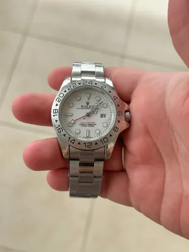 Rélogio Rolex modelo Yatch master branco rep