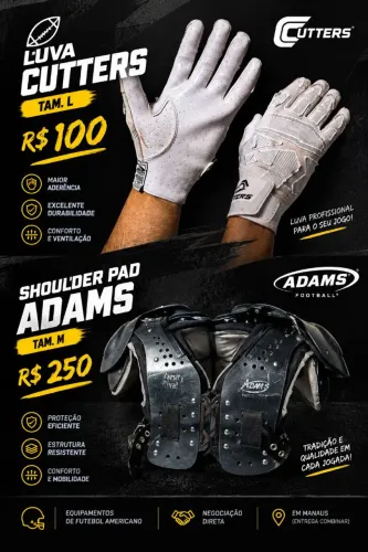 SHOULDER PAD E LUVA CUTTERS
