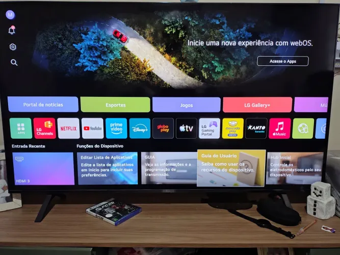 Smart tv Lg 55 polegadas 4k. Único dono, nota fiscal