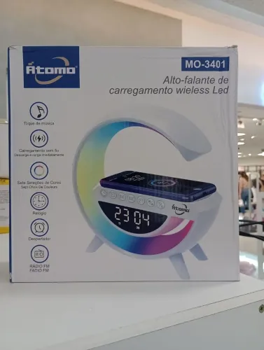 Caixa de som com carregador por indução