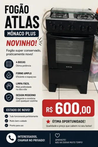 FOGÃO ATLAS MÔNACO PLUS
