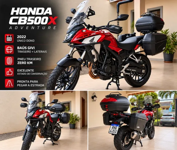 Honda CB500X Adventure 2022 único dono