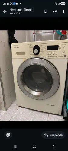 Vendo máquina de lavar Samsung lava e seca motor directo 8,5 kg