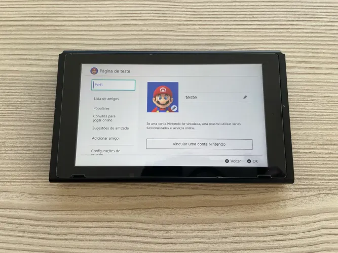 Somente console Nintendo Switch v2 funcionando