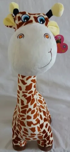 Girafa Marrom Girafinha de Pelúcia Média 56 cm Selva Safari Savana Fofa Sunn Toys