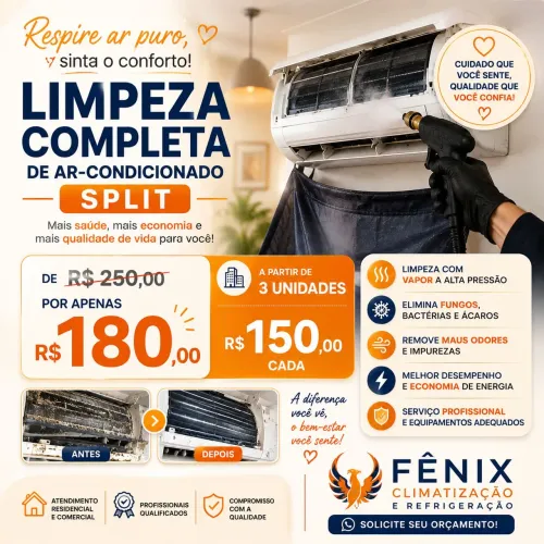 Respire ar puro / limpeza completa de split
