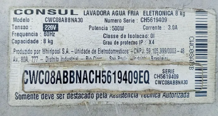 Peças p máquina de lavar Consul 