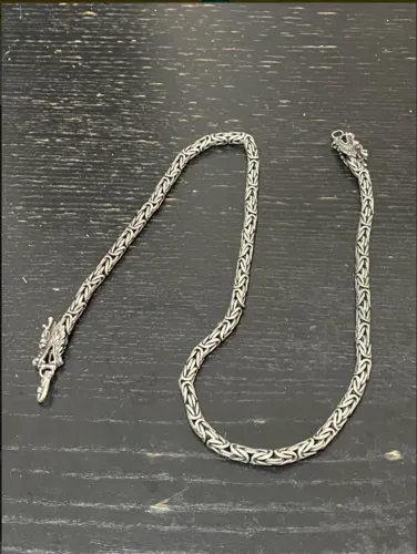 Cordão Corrente Bali Ponto Peruano Prata 925 55cm 5mm Dragão