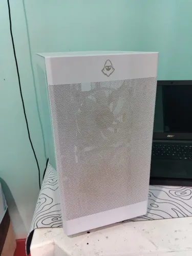 Gabinete Branco Goblin com 3 fans ( 2 Leds RGB)