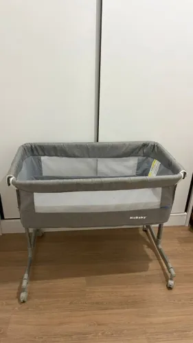 Berço Portátil Sleep 3 em 1 Moisés Co-bed Acopla na Cama Cinza Kababy