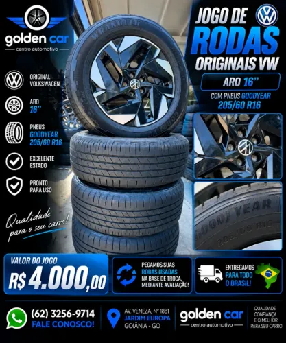 JOGO DE RODAS ORIGINAIS VW ARO 16