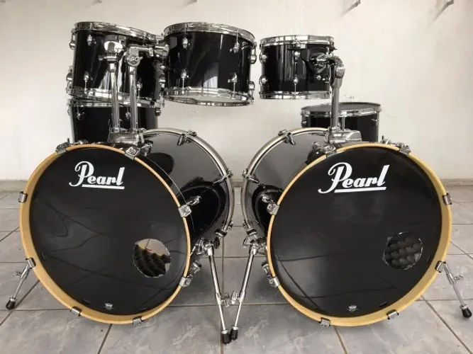 Bateria Pearl Export(bumbo duplo) - jetblack