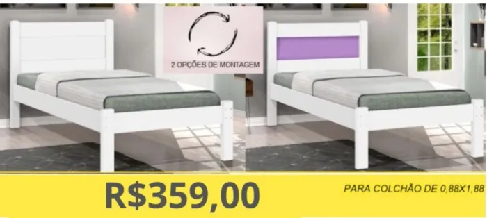 CANMA DE SOLTEIRO 100% MDF A PRONTA-ENTREGA