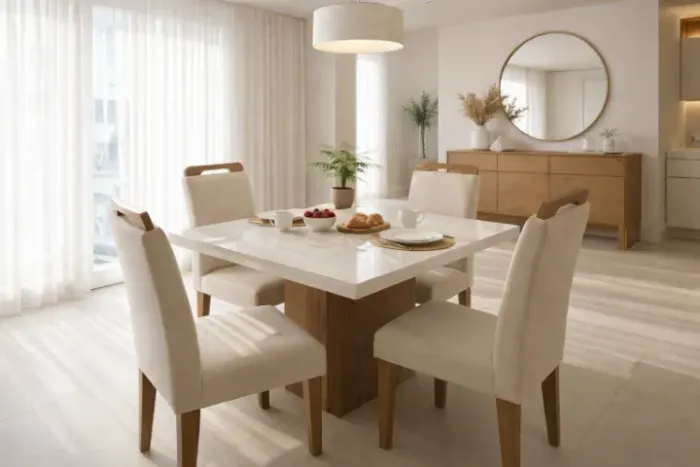 Mesa de Jantar + 4 Cadeiras - 10x de R$ 189,90
