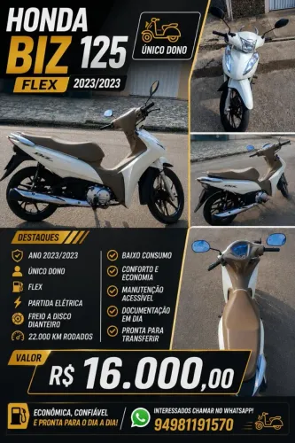 HONDA BIZ 125 EX FLEX 2023/2023<br>BIZ 125<br>FLEX 2023/2023HONDA<br>BIZ 125<br>FLEX 2023/2023