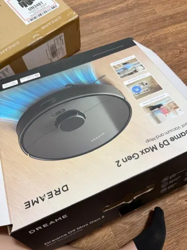 DREAME D9 Max Gen 2 Robô Aspirador de Pó e Passa Pano, 6000Pa, Para Pisos e Pelos de Pets,