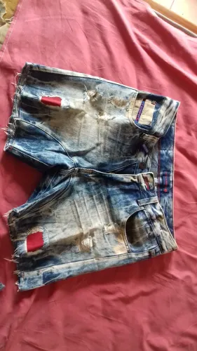 Bermuda Jeans Destroyer Metal Carbono n°42