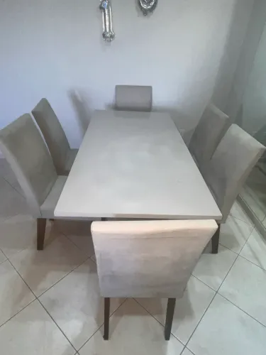 Mesa retangular 6 cadeiras
