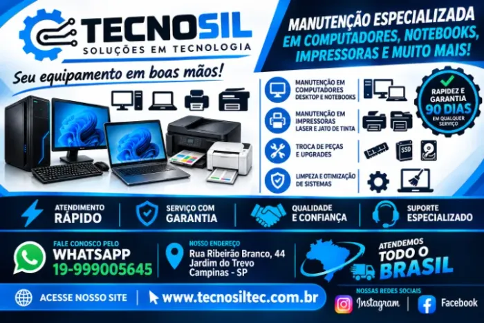 manutenção em silhouettes e informática