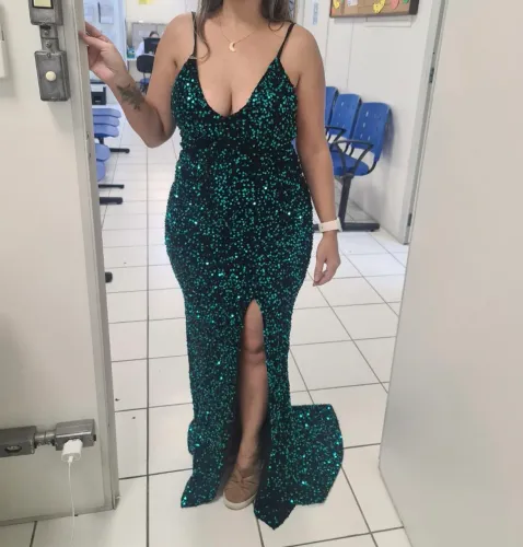 Vestido formatura verde