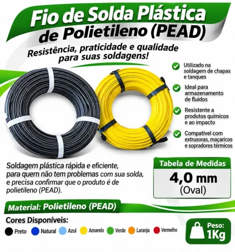 Fio solda plástica pead * 