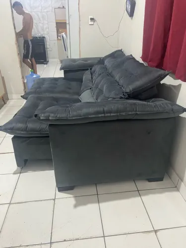 Sofá cama cinza