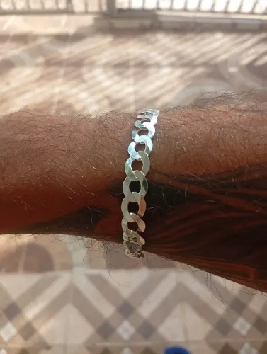 Pulseira 8mm Prata 925 Grumet Nova 