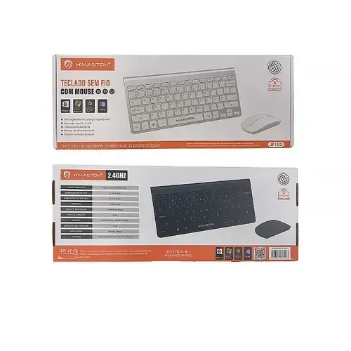 Kit Teclado e Mouse Sem Fio JP-102 HMaston