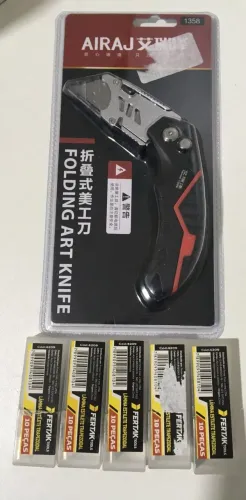 Estilete Metal 18mm Airaj Reforçado Profissional Aço Forte com 50 lâminas - LACRADO