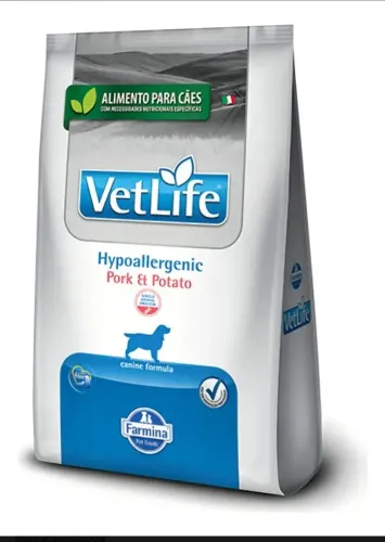 Ração Vet Life Cães Hypoallergenic Pork & Potato 10,1Kg